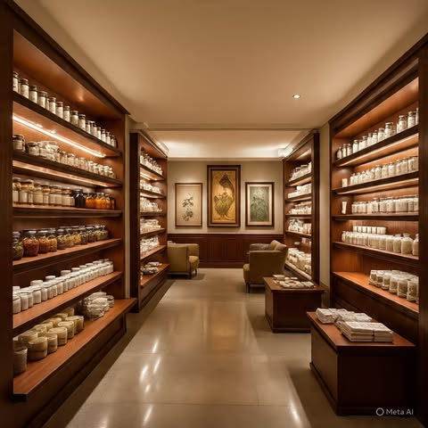 Ayurvedic treatment room