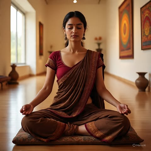 Silent meditation group